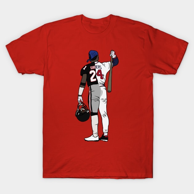 Deion Sanders Two Sport Athlete T-Shirt by rattraptees